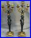 Pair-of-Two-2-Set-Vintage-Candlesticks-Putti-Angel-Cherub-Figural-Candelabras-01-lnq