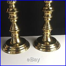 Pair of Vintage Brass Candlesticks 20 Tall Ornate Candle Holders