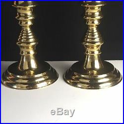 Pair of Vintage Brass Candlesticks 20 Tall Ornate Candle Holders