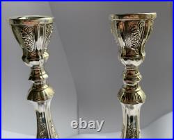 Pair of Vintage Hazorfim Sterling Silver Weighted Candlesticks