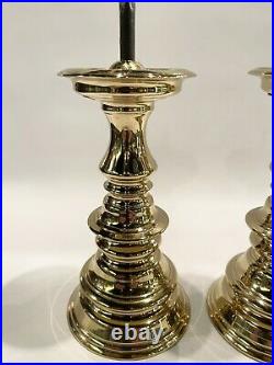 Pair of Vintage Neo Colonia Virginia Metalcrafters Brass Candle Sticks