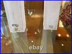 Pair of Vintage Seguso Vetri d'arte Tall Glass Candlesticks