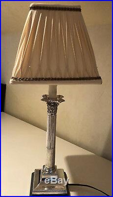 Pair of Vintage Silver Candlestick Lamps