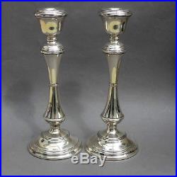 Pair of Vintage Sterling Silver 10 Candlesticks 1968 Broadway & Co / English