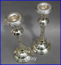 Pair of Vintage Sterling Silver 10 Candlesticks 1968 Broadway & Co / English