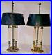 Pair-of-Vintage-Stiffel-French-Brass-Bouillotte-Lamps-with-3-Candlesticks-Light-01-sge