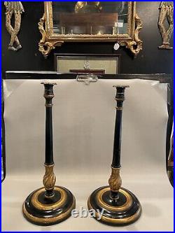 Pair of Vintage Theodore Alexander Regency Revival Candlesticks