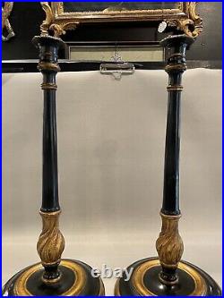 Pair of Vintage Theodore Alexander Regency Revival Candlesticks