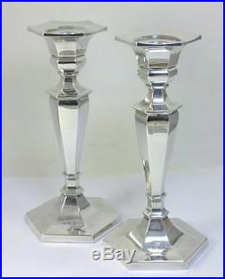 Pair of Vintage hallmarked Silver 17.5cm Candlesticks 1974 by Mappin & Webb