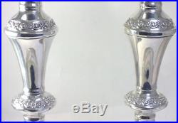 Pair of Vintage hallmarked Sterling Silver 26cm (10.4) Candlesticks 1970