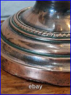 Pair of large copper candlesticks Vintage