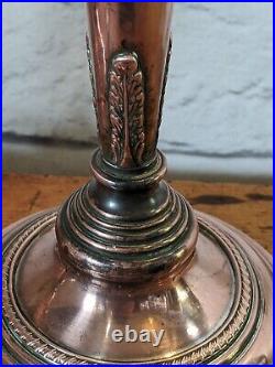 Pair of large copper candlesticks Vintage