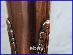 Pair of large copper candlesticks Vintage