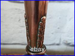 Pair of large copper candlesticks Vintage