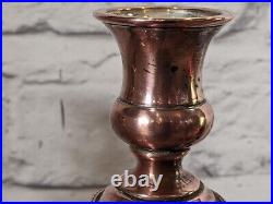 Pair of large copper candlesticks Vintage