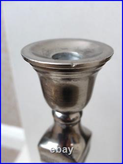 Pair of vintage silver plated large candlestck holders