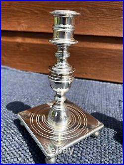 Quality Vintage Denmark Silverplate Pair Of Candlestick Designer MG