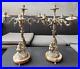 RARE-VTG-Candlesticks-metal-holders-with-ONYX-Stone-pedestal-10-pounds-each-01-gyzn