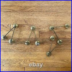 RARE Vintage Articulated Brass 11 Candlestick Holder Bo Svensk Sweden