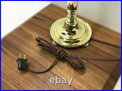 RESTORED Antique Vtg Brass 3 Candlestick Bouillotte Desk Table Lamp, Victorian