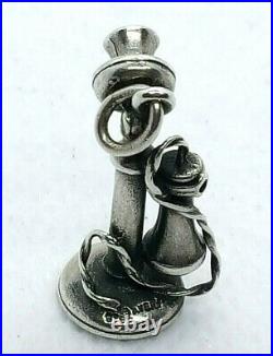 RETIRED Vintage, HTF James Avery Candlestick Phone Charm In Sterling Silver