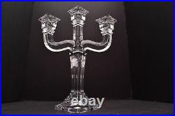 ROSENTHAL 3 Light Crystal Candelabra VERSACE Candle holder Medusa SIGNED 11.75