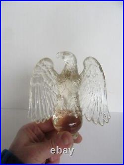 Rare Vintage 1938 Imperial Clear Glass Eagle Candlewick Adapter Finial