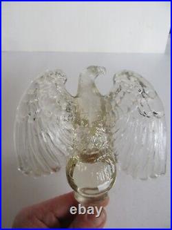 Rare Vintage 1938 Imperial Clear Glass Eagle Candlewick Adapter Finial