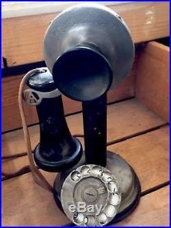 Rare Vintage Automatic Electric Co Candlestick Telephone Phone for parts restore