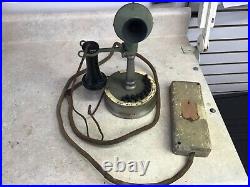 Rare Vintage Early Loeffler 17 Button Intercom Telephone Candlestick Phone