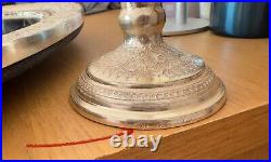 Rare Vintage Hand Made Solid Sterling Silver Candle Stand Mirror Holder 3 Pieces