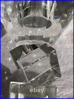 Rare Vintage One of a Kind Pair of Crystal Candle stick holders