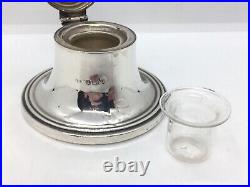 Rare Vintage Sterling Silver Candlestick Holder Pair & Inkwell Boxed Desk Set