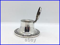 Rare Vintage Sterling Silver Candlestick Holder Pair & Inkwell Boxed Desk Set