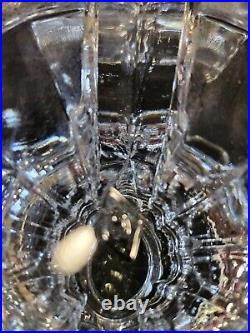Rare Vtg Heisey Whirlpool Crystal Candlestick Pair 5.5
