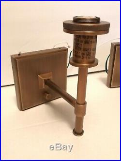 Retail $358 Restoration Hardward Petite Candlestick Sconce Pair Vintage Brass