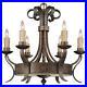 Rustic-Vintage-Farmhouse-Arts-Crafts-Bronze-Wrought-Iron-Chandelier-Candlesticks-01-cv