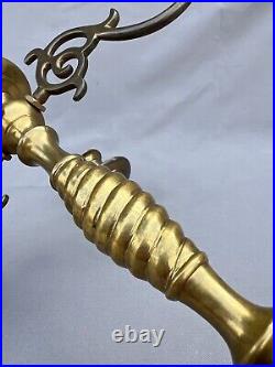 STUNNING FIVE ARM FRENCH VINTAGE BRASS CANDELABRA 1,6kg (LOT 6013)