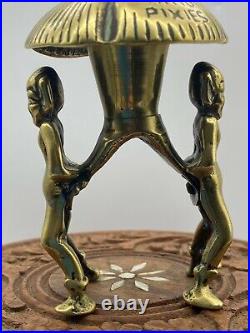 Scarce Vintage /Art Deco 1930's Dartmoor Pixie Brass Candleholder/Candlestick