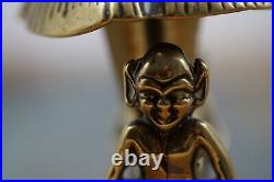 Scarce Vintage /Art Deco 1930's Dartmoor Pixie Brass Candleholder/Candlestick