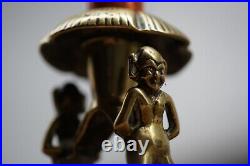 Scarce Vintage /Art Deco 1930's Dartmoor Pixie Brass Candleholder/Candlestick