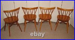 Set Of 4 Vintage Ercol Candlestick Lattice Model 376 Dining Chairs SN 1164