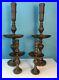 Set-Of-4-Vintage-Tall-Engraved-Brass-Candlestick-Candle-Holders-Temple-Altar-01-bmy