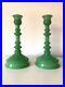 Set-Pair-Of-2-Vtg-Vintage-Fenton-Jade-Candlestick-Holders-Jadeite-Green-Glass-01-revv