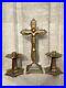 Set-Vintage-Art-Deco-Monastery-Bronze-Altar-Standing-Cross-Crucifix-Candlesticks-01-cykk