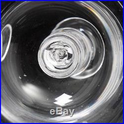 Set of 2 Vintage Signed Steuben Clear Crystal Glass Teardrop Candlesticks 10.25