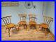Set-of-4-Ercol-Candlestick-Blonde-Retro-Vintage-Mid-Century-Elm-Dining-Chairs-01-ix