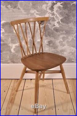 Set of 6 Vintage Retro 60's Ercol Windsor Candlestick Chairs Fully Renovated