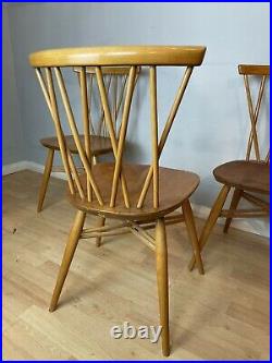 Set of Four Vintage Ercol Candlestick chairs 4 Chairs Delivery Possible