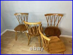 Set of Four Vintage Ercol Candlestick chairs 4 Chairs Delivery Possible